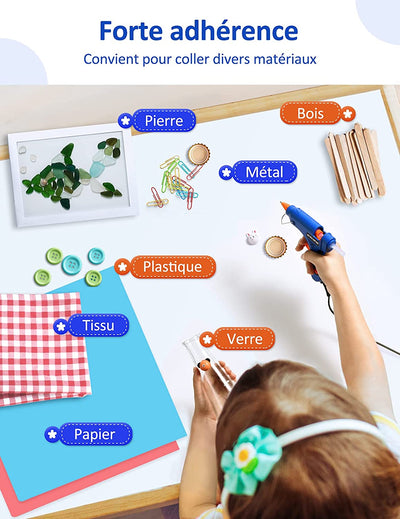 Pistolet à colle 20W + 30 bâtons de colle - PetitBricolage