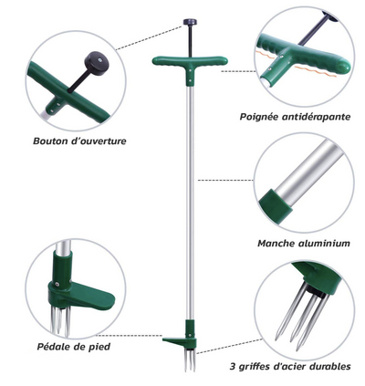 Désherbeur manuel anti mauvaise herbe - PetitBricolage