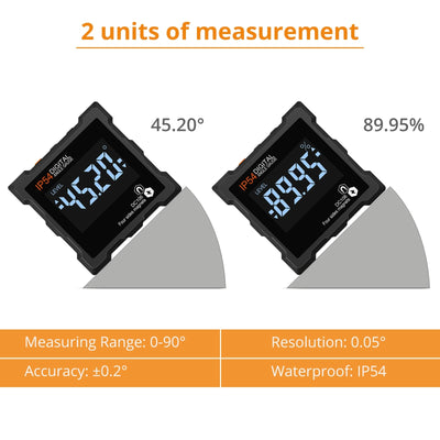 Inclinomètre magnétique avec rétro-éclairage LCD - PetitBricolage