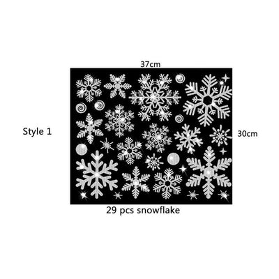 Lot de 2 assortiments d'autocollants flocon de neige de Noël - PetitBricolage