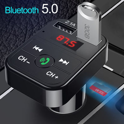 Transmetteur FM Bluetooth + double ports USB - PetitBricolage