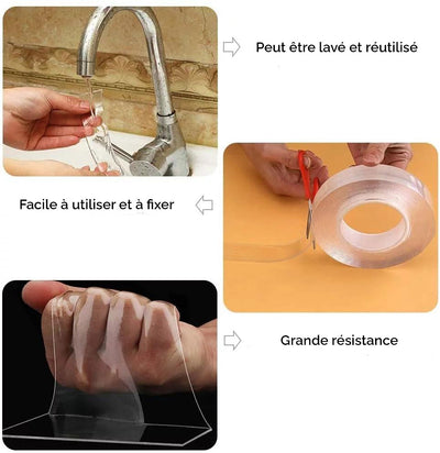 Bande adhésive double face en silicone - PetitBricolage