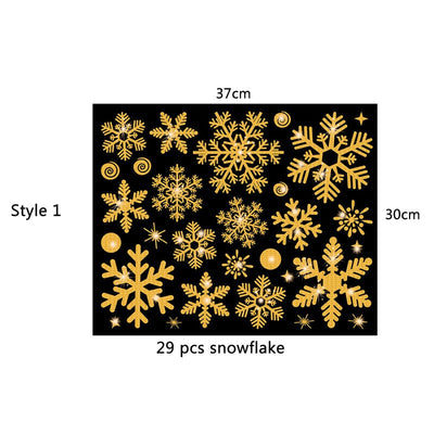 Lot de 2 assortiments d'autocollants flocon de neige de Noël - PetitBricolage