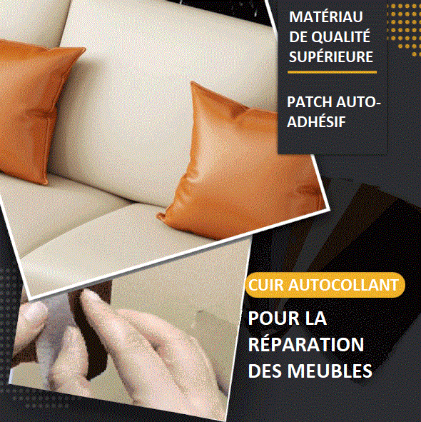 2x Autocollant de réparation en simili cuir - PetitBricolage