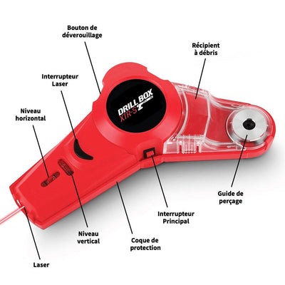 Assistant de perçage avec niveau laser - PetitBricolage