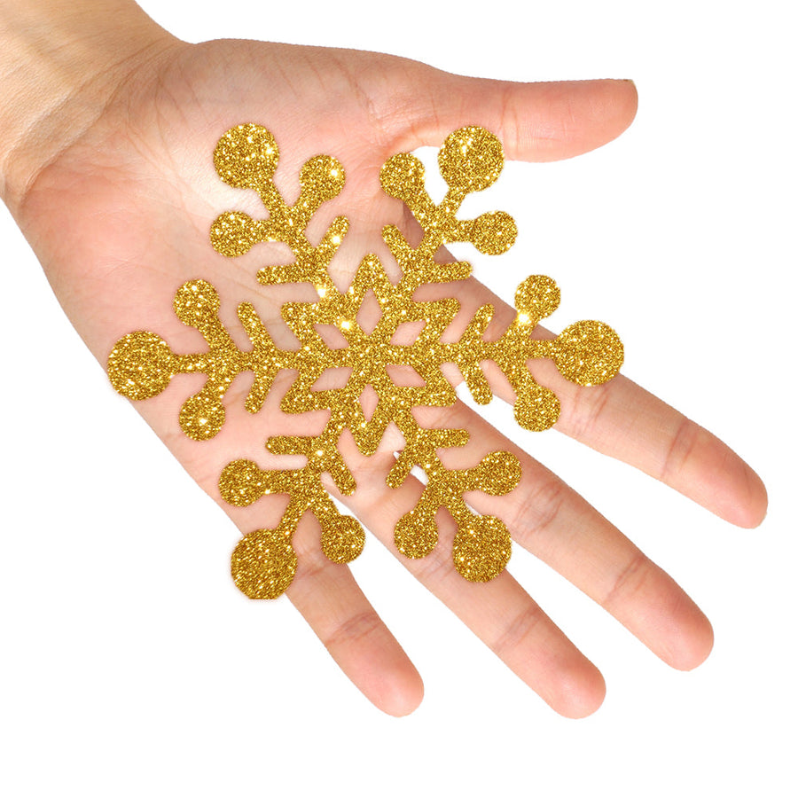 Lot de 2 assortiments d'autocollants flocon de neige de Noël - PetitBricolage