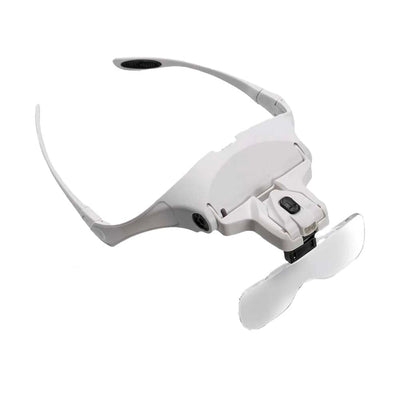 Lunettes loupe de précision avec lampe LED - PetitBricolage