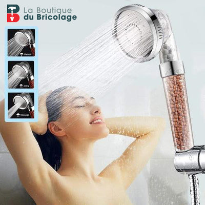 Pommeau de douche avec billes filtrantes - PetitBricolage