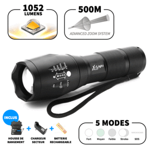 X-Light Plus® - Lampe LED rechargeable XM-L2® - PetitBricolage